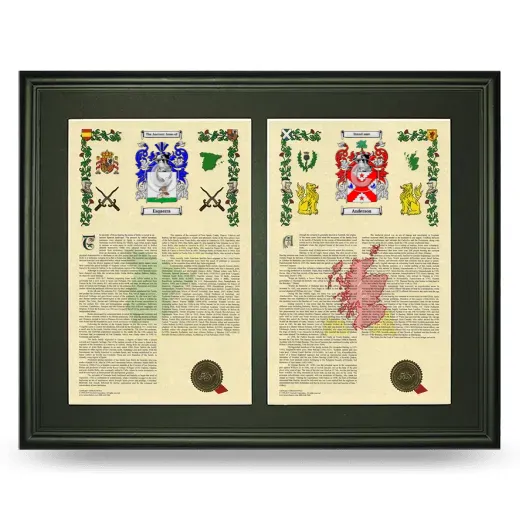 Double Armorial History Framed-Black