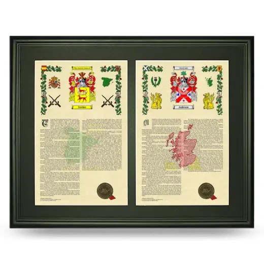 Double Armorial History Framed-Black