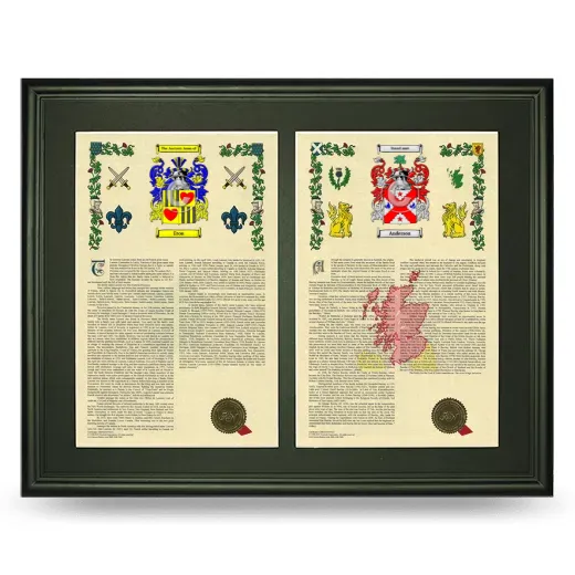 Double Armorial History Framed-Black