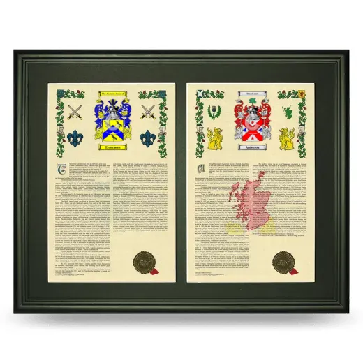 Double Armorial History Framed-Black