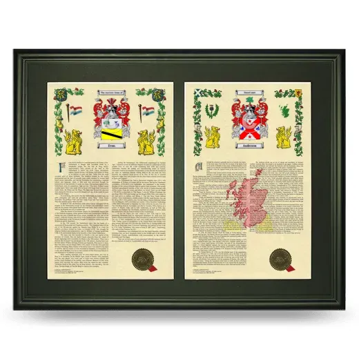 Double Armorial History Framed-Black