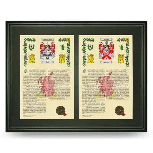 Double Armorial History Framed-Black