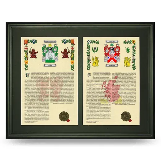 Double Armorial History Framed-Black
