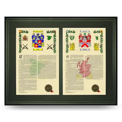 Double Armorial History Framed-Black