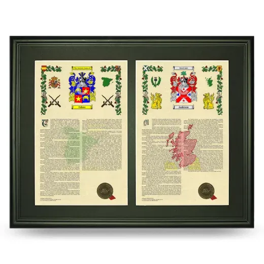 Double Armorial History Framed-Black