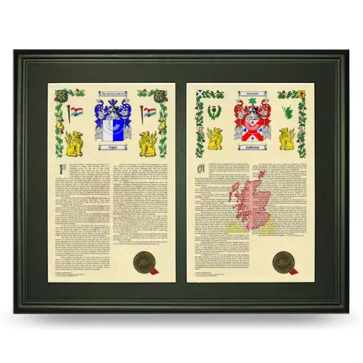Double Armorial History Framed-Black