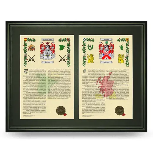 Double Armorial History Framed-Black