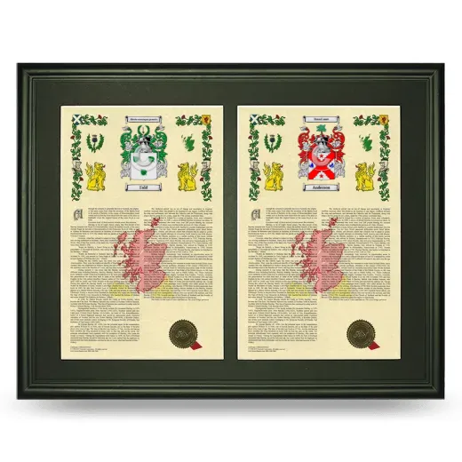 Double Armorial History Framed-Black