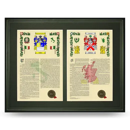 Double Armorial History Framed-Black