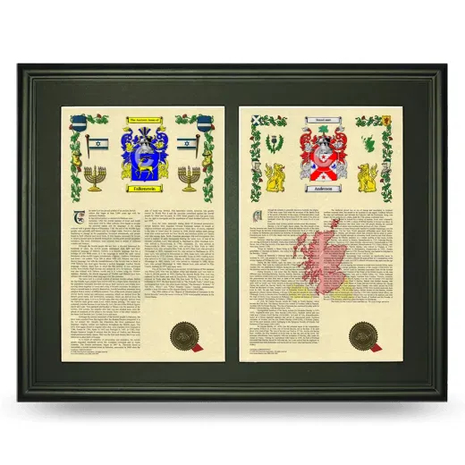 Double Armorial History Framed-Black