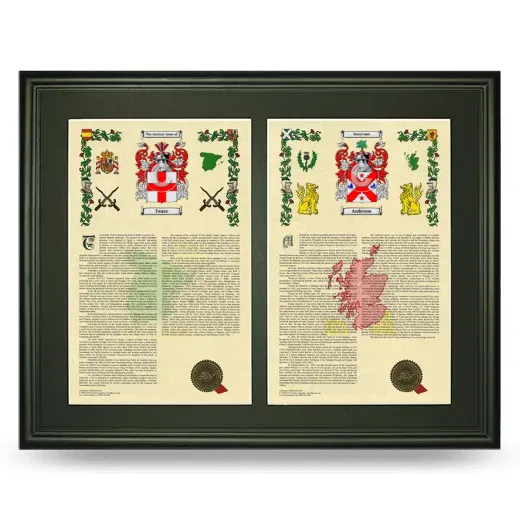 Double Armorial History Framed-Black