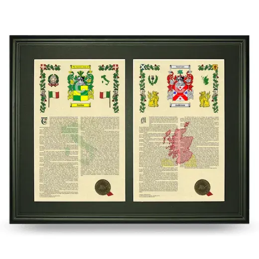 Double Armorial History Framed-Black