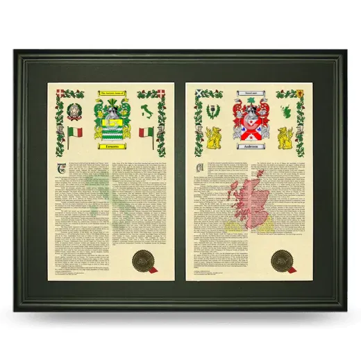 Double Armorial History Framed-Black