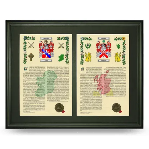 Double Armorial History Framed-Black