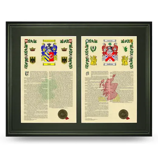 Double Armorial History Framed-Black