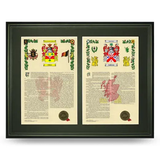 Double Armorial History Framed-Black