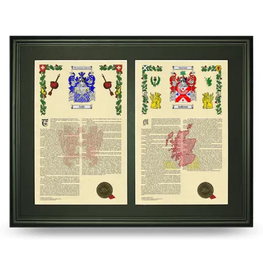 Double Armorial History Framed-Black