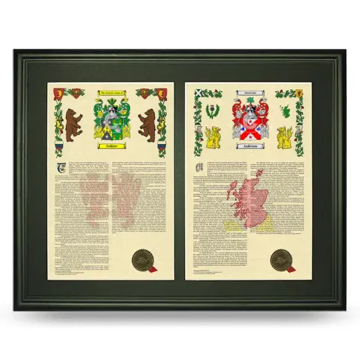Double Armorial History Framed-Black