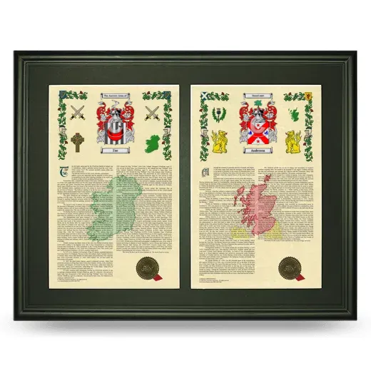 Double Armorial History Framed-Black