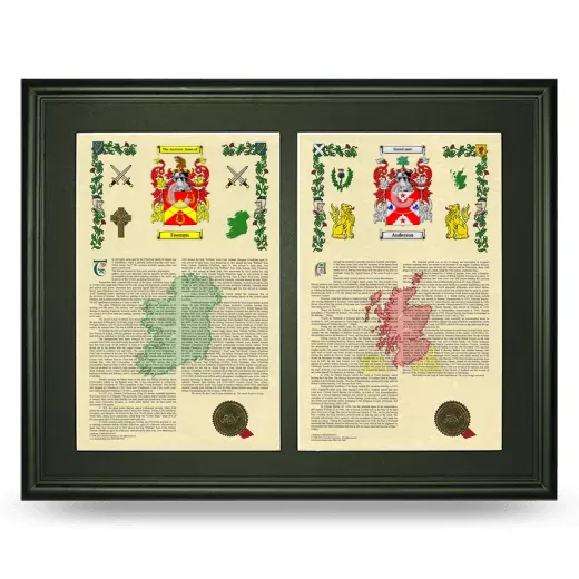 Double Armorial History Framed-Black