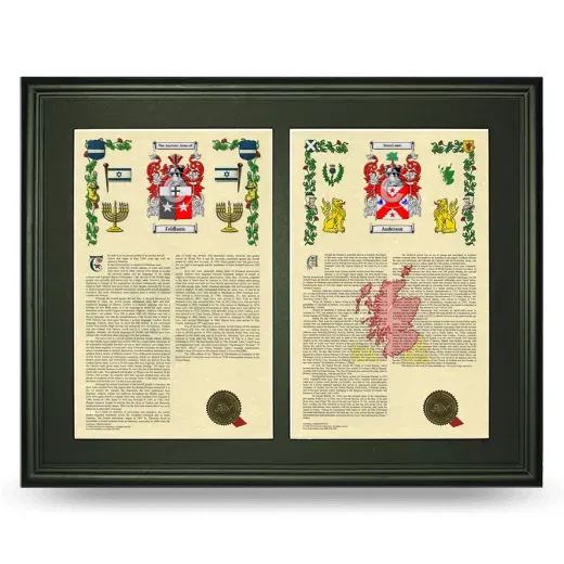 Double Armorial History Framed-Black