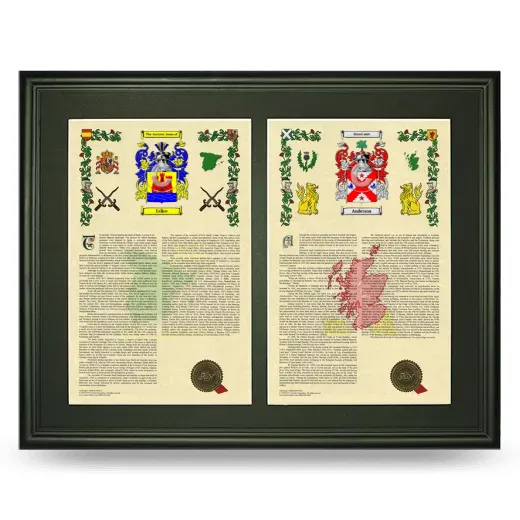 Double Armorial History Framed-Black