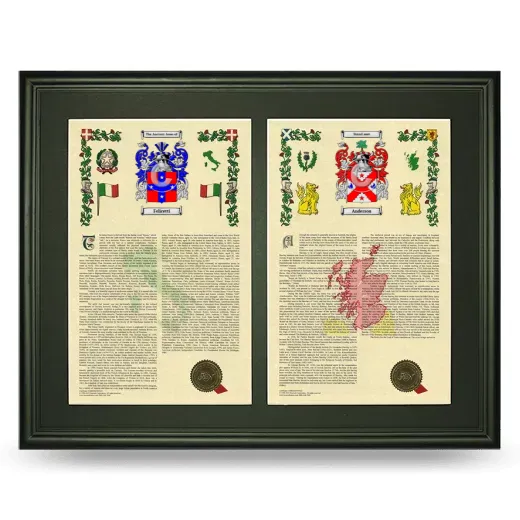 Double Armorial History Framed-Black