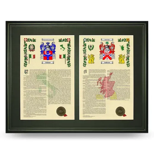 Double Armorial History Framed-Black
