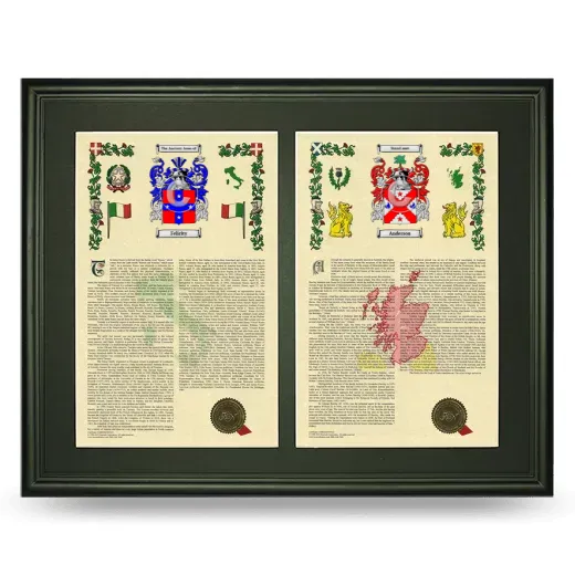 Double Armorial History Framed-Black