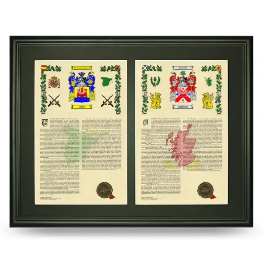 Double Armorial History Framed-Black