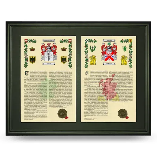 Double Armorial History Framed-Black