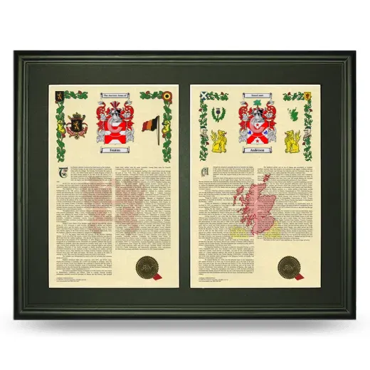 Double Armorial History Framed-Black
