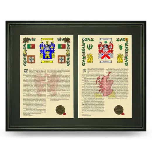 Double Armorial History Framed-Black