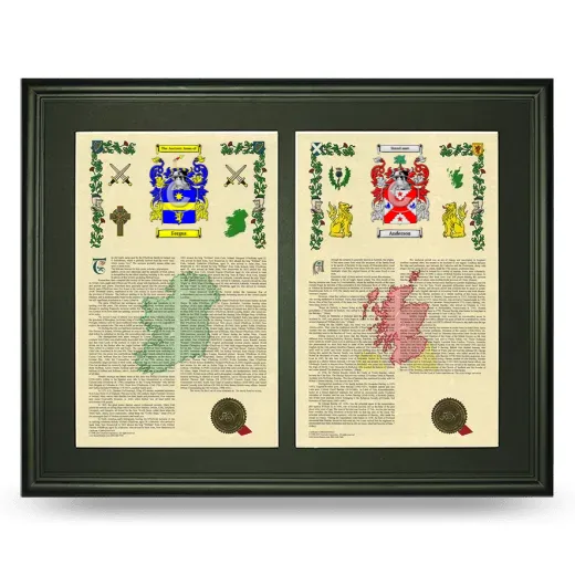 Double Armorial History Framed-Black