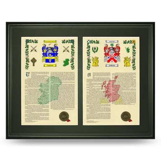 Double Armorial History Framed-Black
