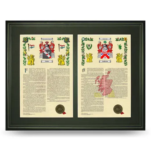 Double Armorial History Framed-Black