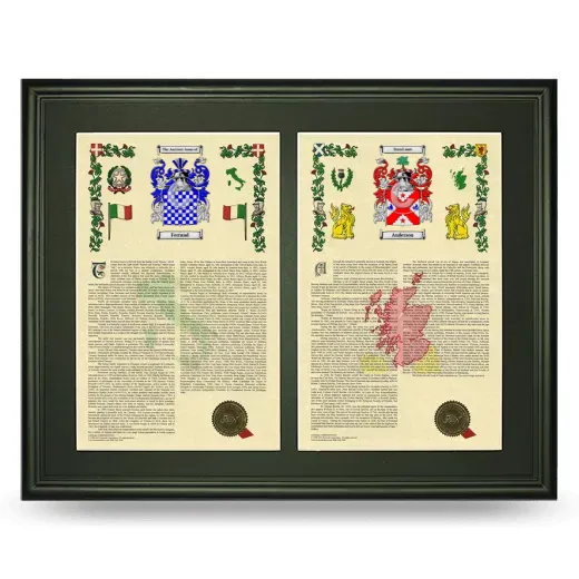 Double Armorial History Framed-Black