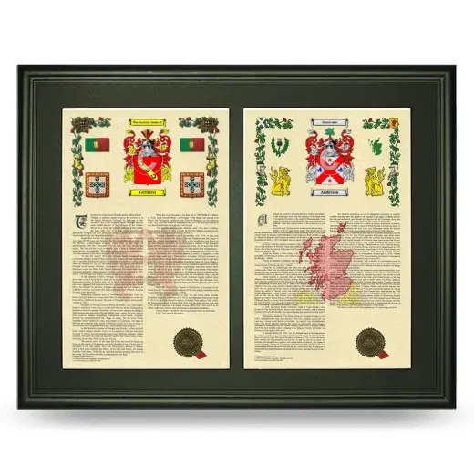 Double Armorial History Framed-Black