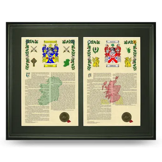 Double Armorial History Framed-Black