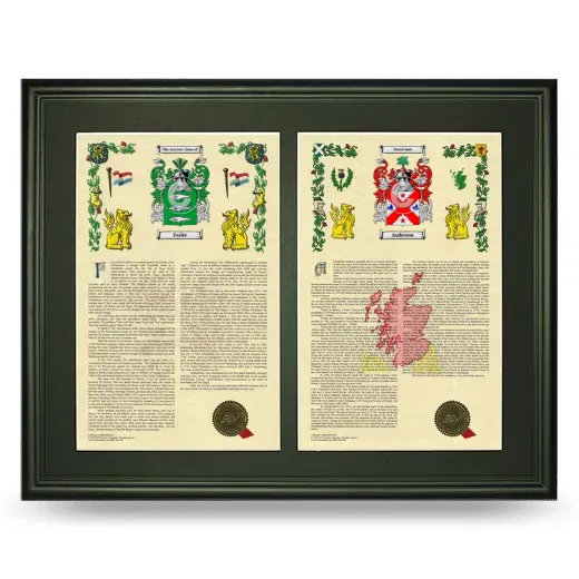 Double Armorial History Framed-Black