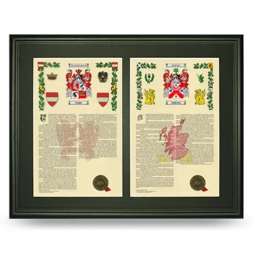 Double Armorial History Framed-Black