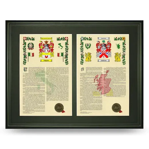 Double Armorial History Framed-Black