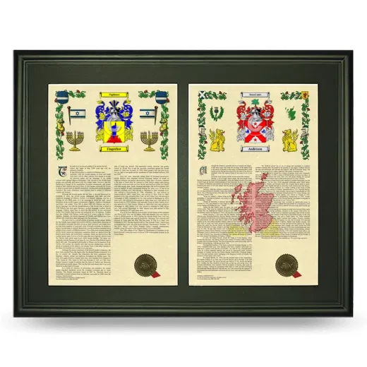 Double Armorial History Framed-Black
