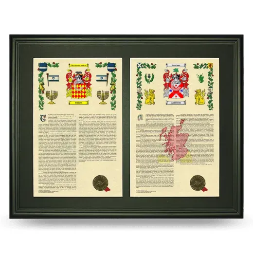 Double Armorial History Framed-Black