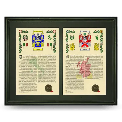 Double Armorial History Framed-Black