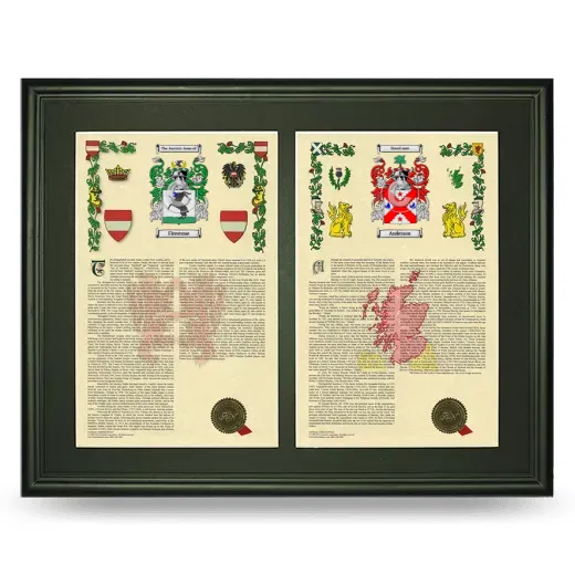 Double Armorial History Framed-Black