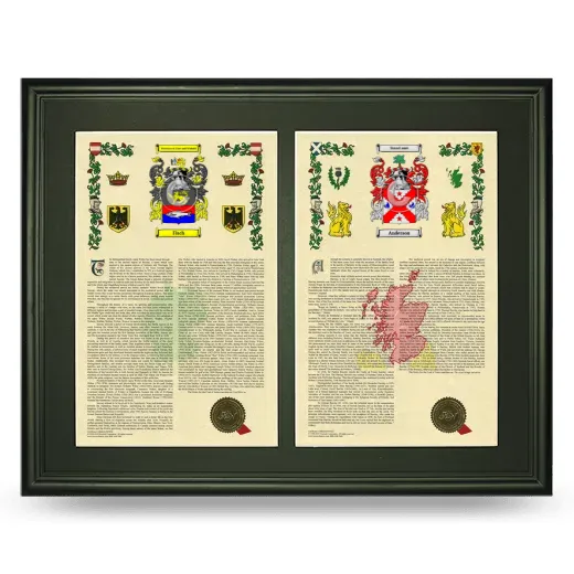 Double Armorial History Framed-Black