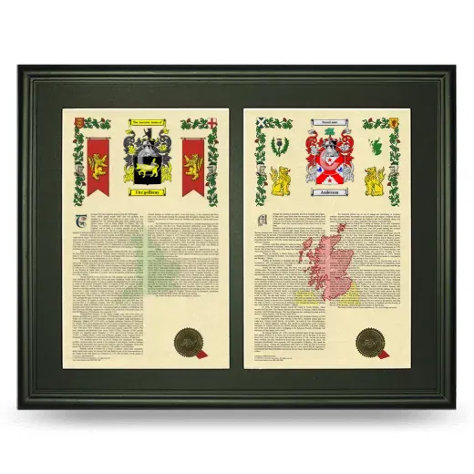 Double Armorial History Framed-Black