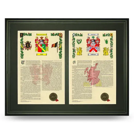 Double Armorial History Framed-Black