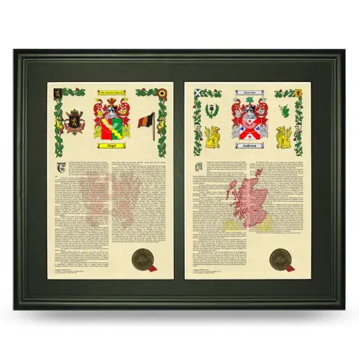 Double Armorial History Framed-Black